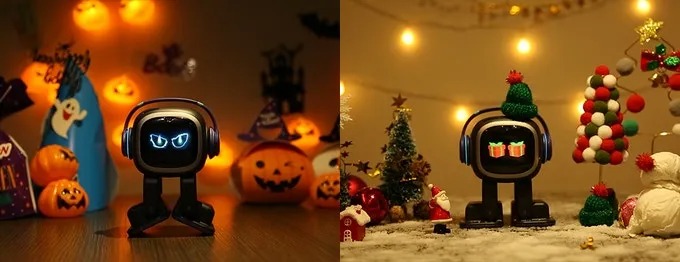 EMO décoré pour Halloween et Noël